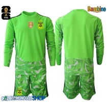 Maglie da calcio Argentina Portiere Seconda Maglia Bambino Mondiali 2026  Manica Lunga + Pantaloni corti)